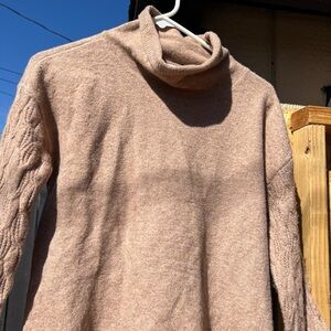 Cozy Tan Turtleneck Sweater